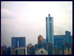 Guangzhou skyline from our hotel room at the Yutong Hotel: CITIC Plaza in Tianhe district.